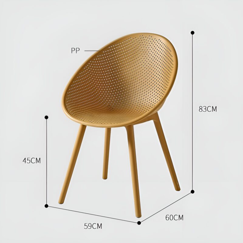 Ghế ăn Bắc Âu lưng rỗng hiện đại A838 5