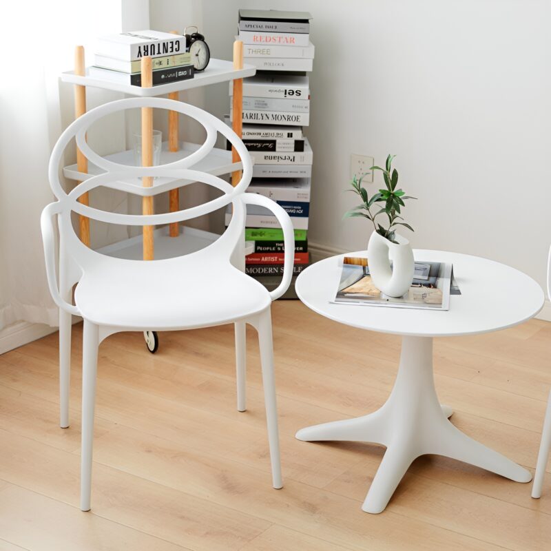 Ghế ăn lưng uốn nghệ thuật kiểu Bắc Âu U2406 1