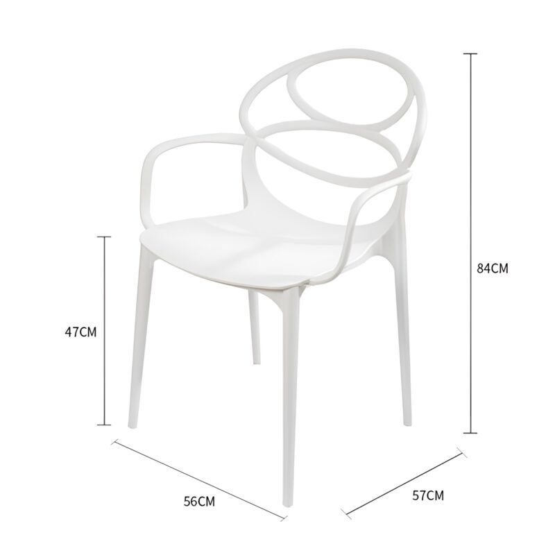 Ghế ăn lưng uốn nghệ thuật kiểu Bắc Âu U2406 5
