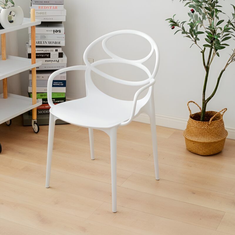 Ghế ăn lưng uốn nghệ thuật kiểu Bắc Âu U2406 2