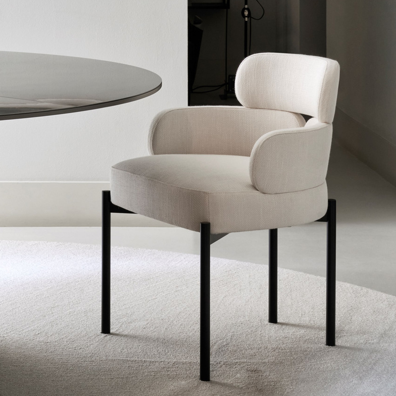 Ghế ăn hiện đại Minotti Armchair CY0120 1 Phiên bản vải lanh