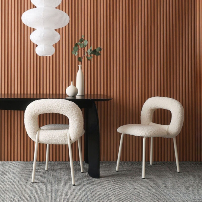 Ghế ăn lông cừu sang trọng kiểu Ý ST7902 1