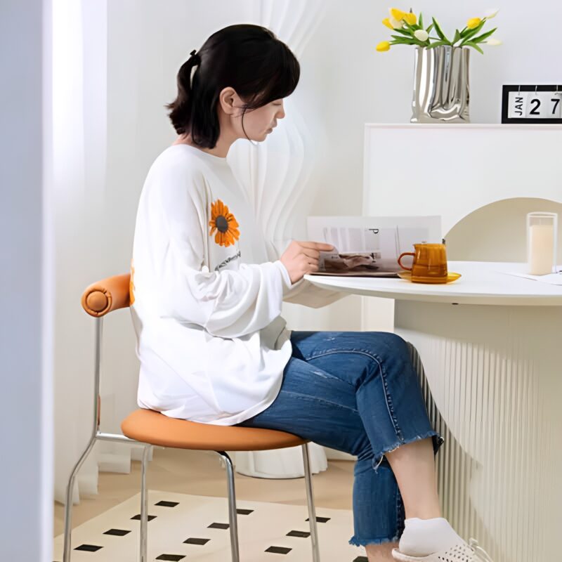 Ghế ăn phòng khách sang trọng chân kim loại DC7145 5