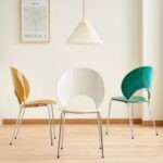 Ghế ăn vỏ sò khung thép Shell Chair SS7043
