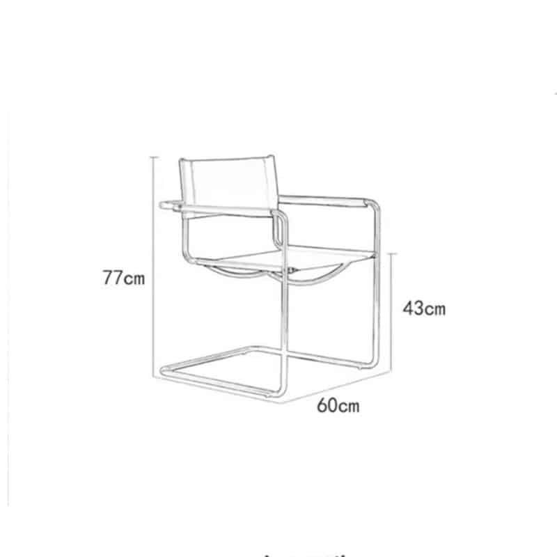 Ghế bành Bauhaus khung kim loại cao cấp PA7041 13