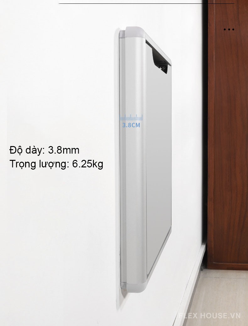 Ghế ngồi đa năng gấp âm treo tường BTS-120 3
