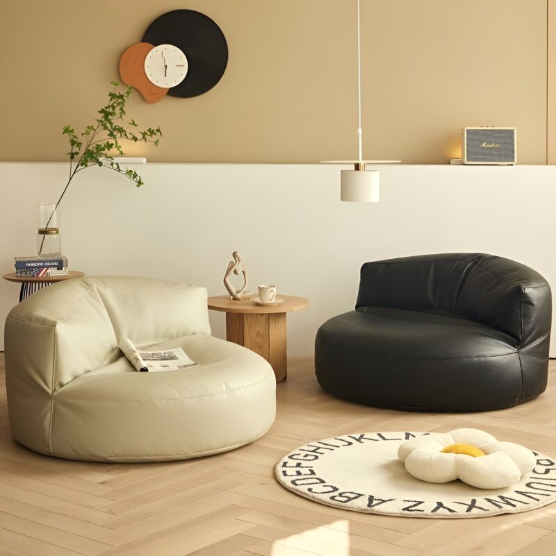Ghế sofa lười bọc da cao cấp kèm đôn EPS395 2