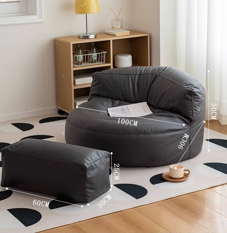 Ghế sofa lười bọc da cao cấp kèm đôn EPS395 9