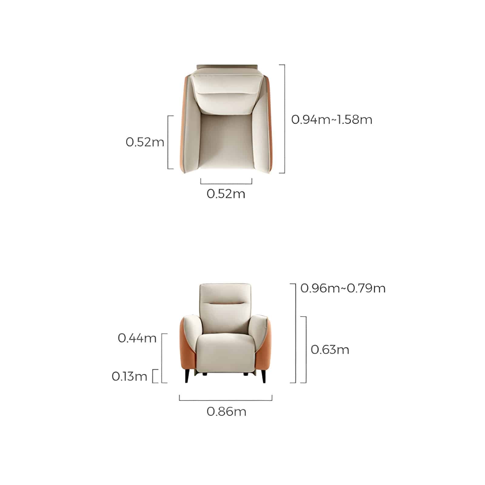 Ghế sofa tích hợp chỉnh điện thông minh kiểu Ý LH011 20