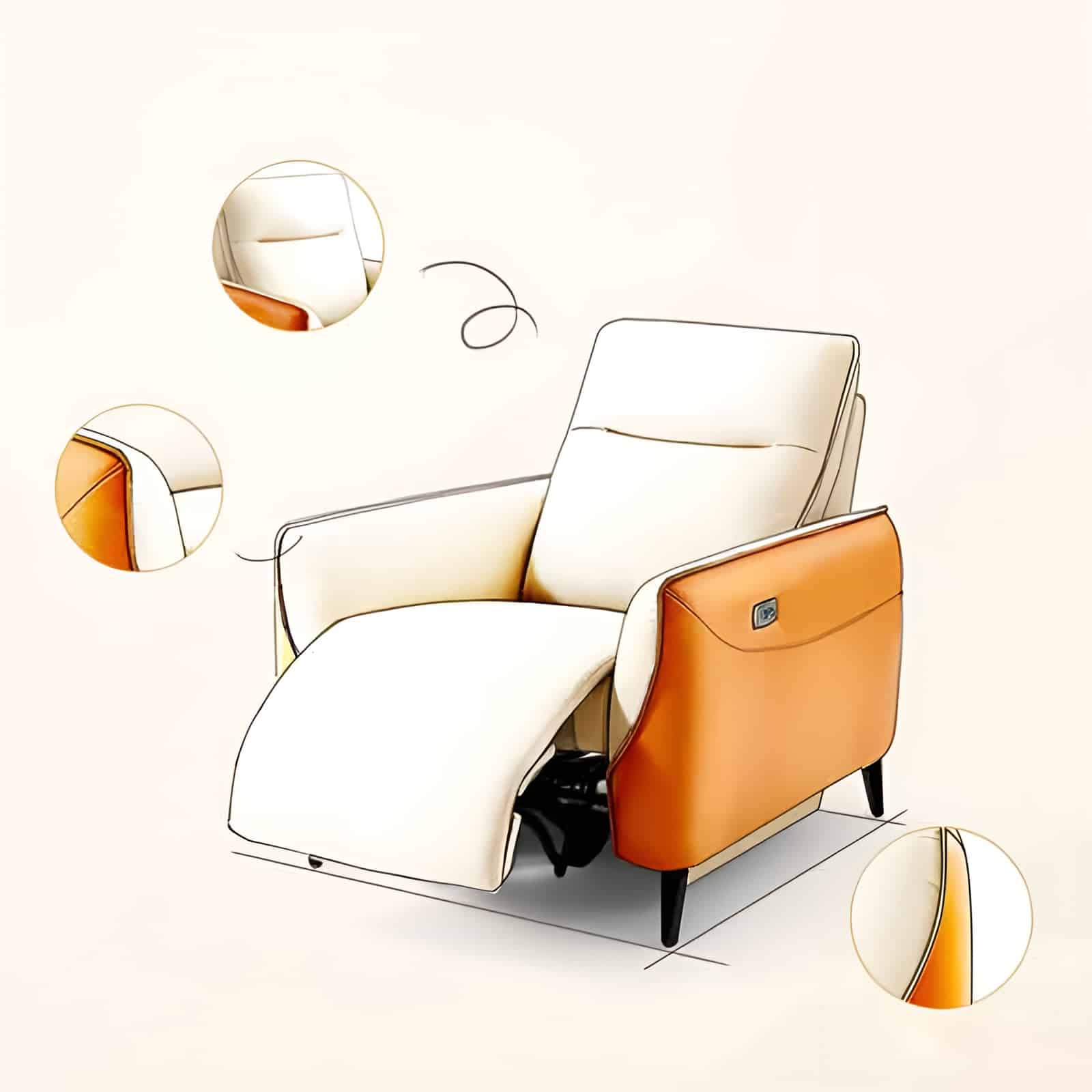 Ghế sofa tích hợp chỉnh điện thông minh kiểu Ý LH011 17