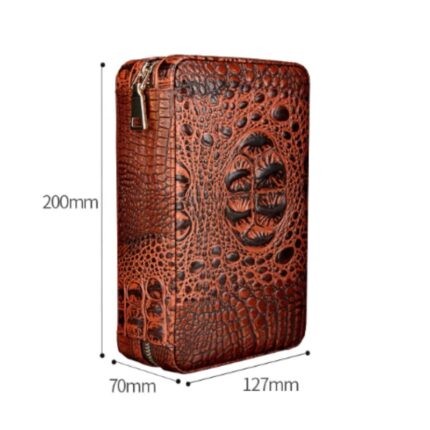 Hộp đựng cigar gỗ tuyết tùng bọc da sang trọng CGL689 (1)