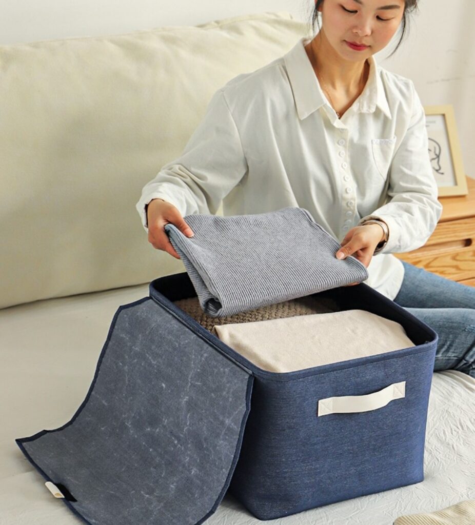Hộp vải đựng quần áo chăn ga có nắp SP7133 8