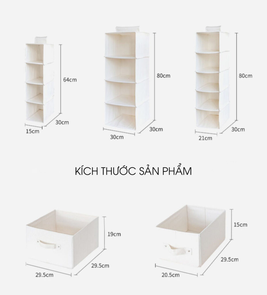 Hộp vải đựng quần áo nhiều tầng đa năng SP165 12