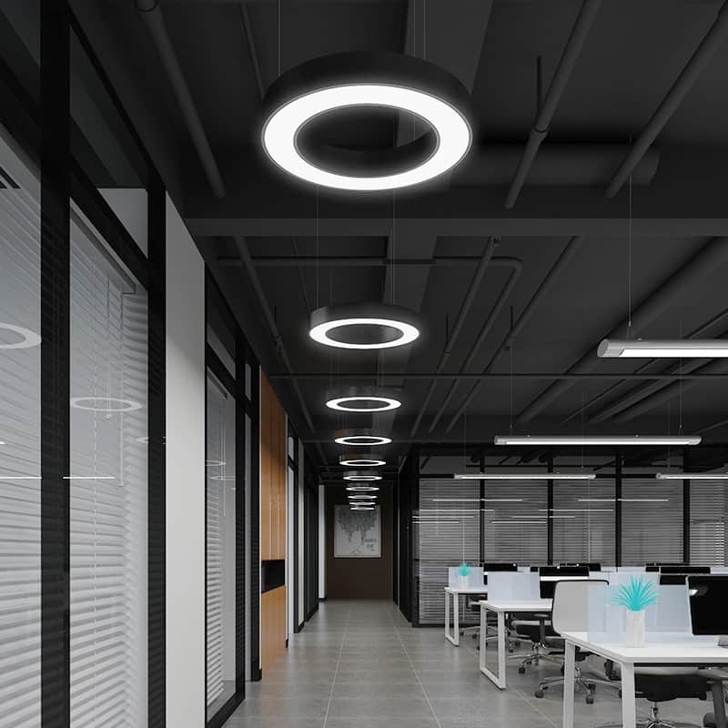Đèn LED thả trần trang trí nhà hàng hình vòng tròn YH001 14