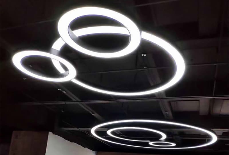 Đèn LED thả trần trang trí nhà hàng hình vòng tròn YH001 5
