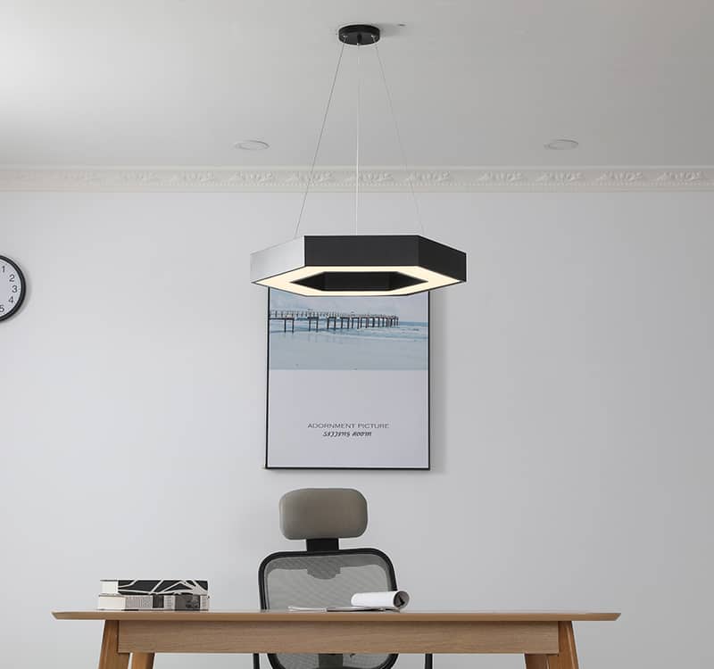 Đèn LED thả trần trang trí quán coffee lục giác LBX002 23