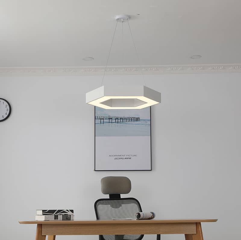 Đèn LED thả trần trang trí quán coffee lục giác LBX002 24