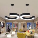 Đèn LED thả trần trang trí showroom hình chữ C ZSL2001