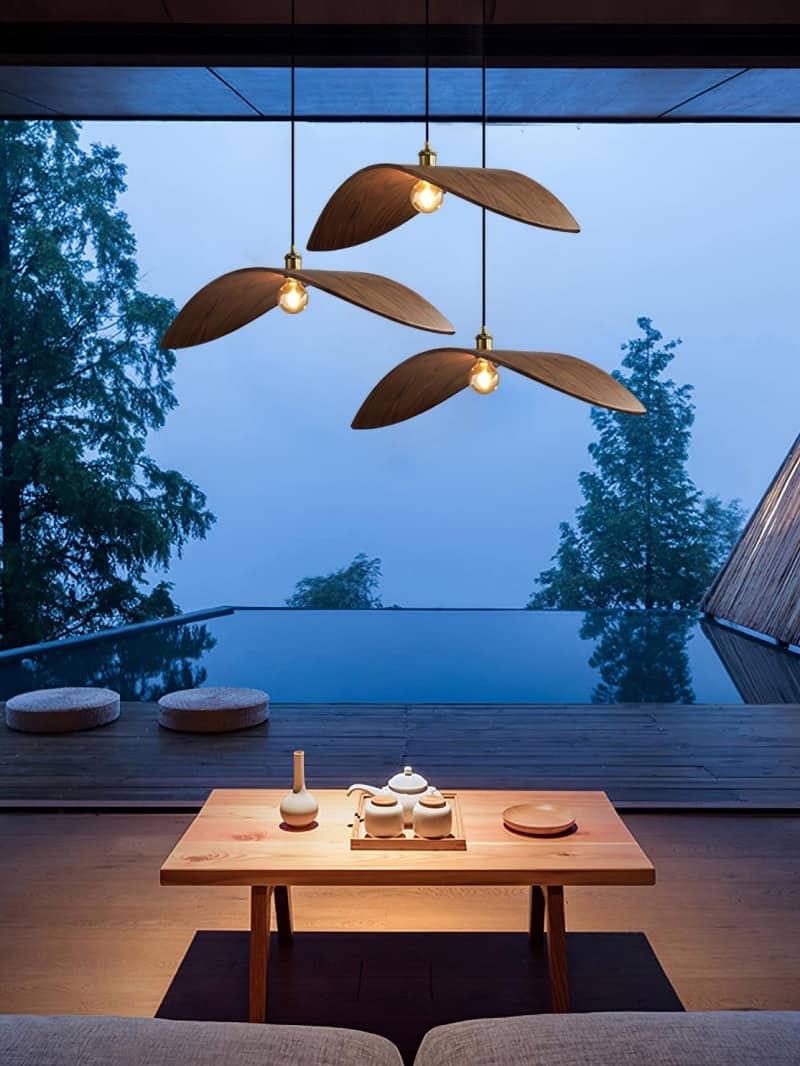 Đèn thả trần bằng gỗ sáng tạo phong cách Zen JH01 13