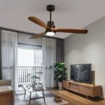 Quạt trần đèn cánh gỗ hai chiều đa năng FA6434