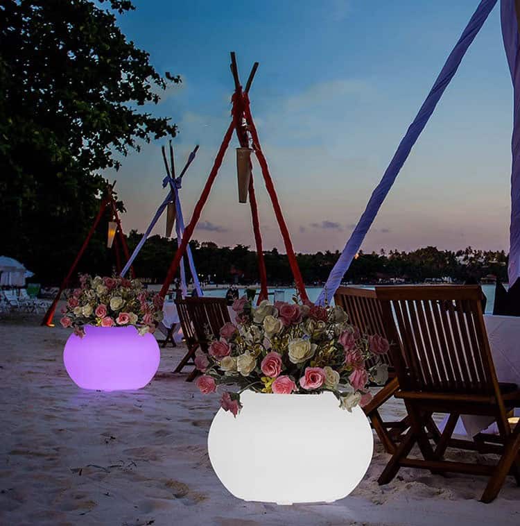 Đèn LED dạ quang hình lọ hoa trang trí sân vườn TB6187 6