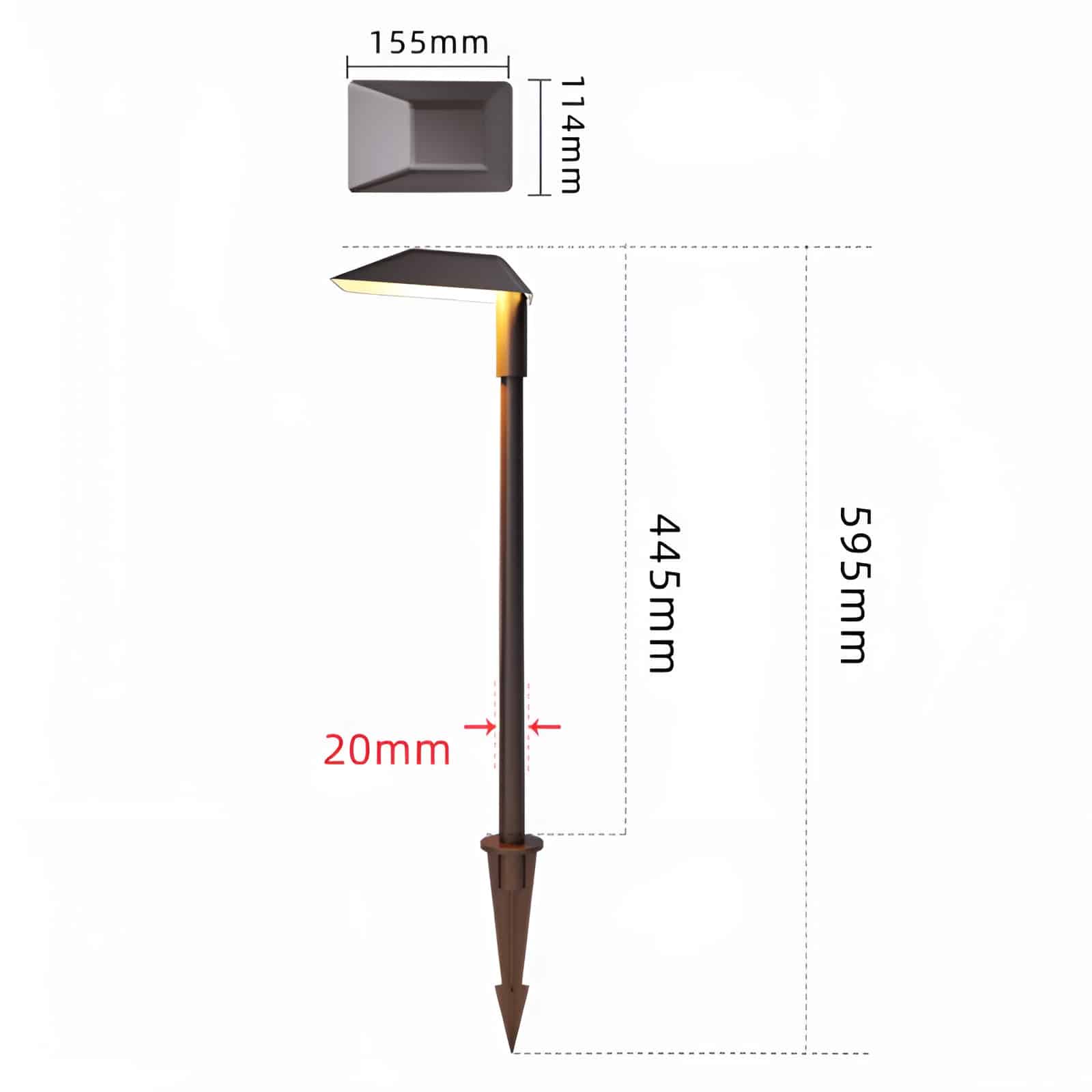 Đèn LED dạng cột trang trí bãi cỏ sân vườn CP4838 12