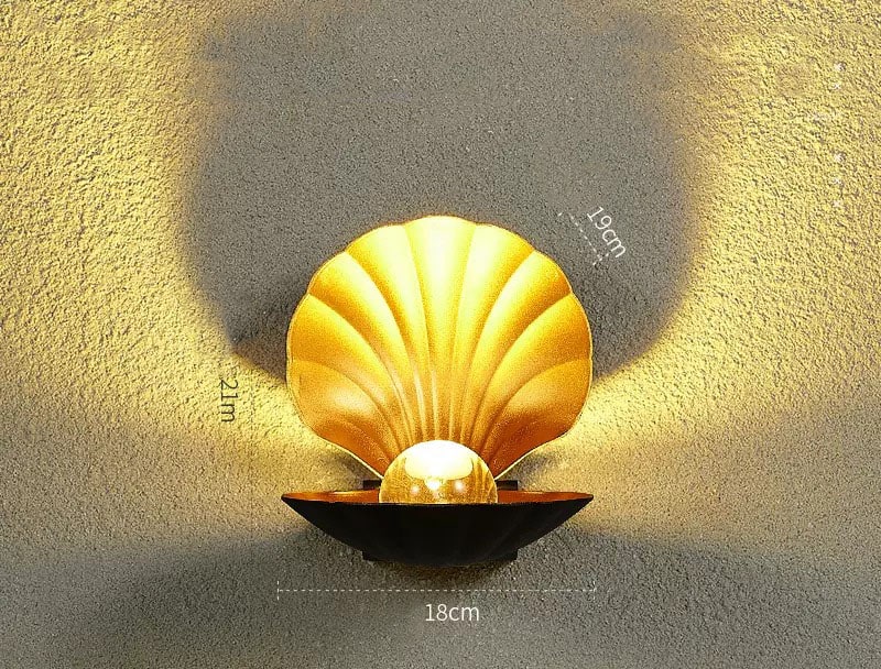Đèn LED hắt tường hình vỏ sò ngậm ngọc YU8244 12
