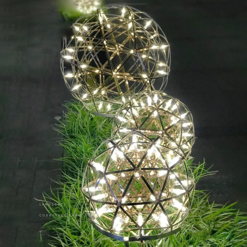 Đèn LED trang trí sân vườn quả bóng lưới OLF1021 5