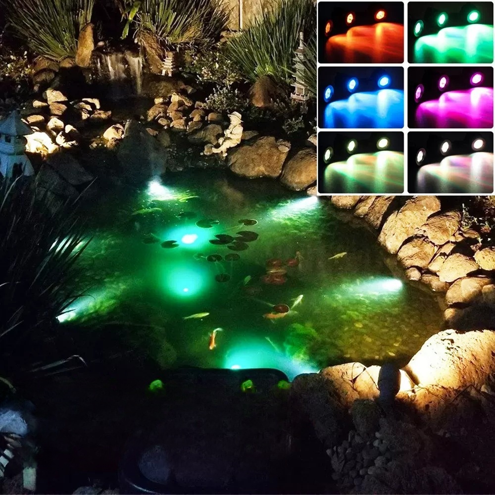 Đèn âm nước trang trí hồ cá đa màu sắc YCD02 4