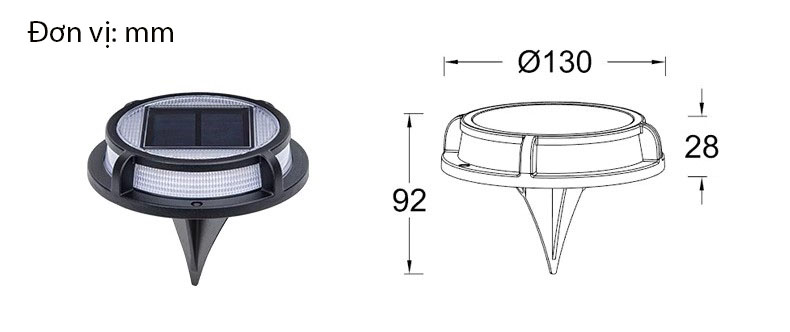 Đèn led lối đi năng lượng mặt trời UM6938 13