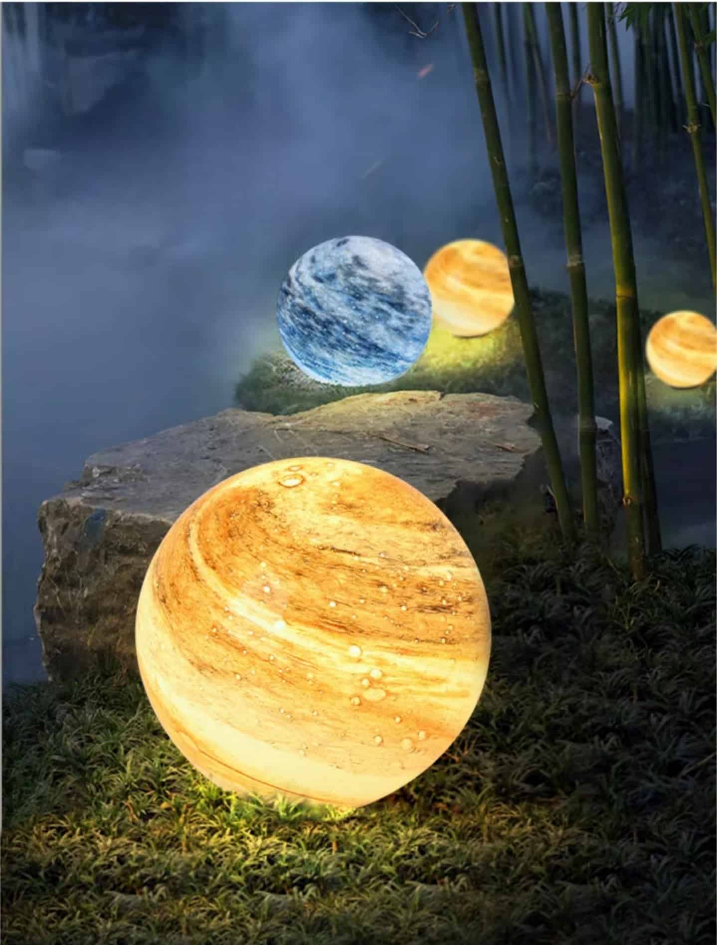 Đèn cắm cỏ trang trí mô hình tiểu hành tinh KE0224 9