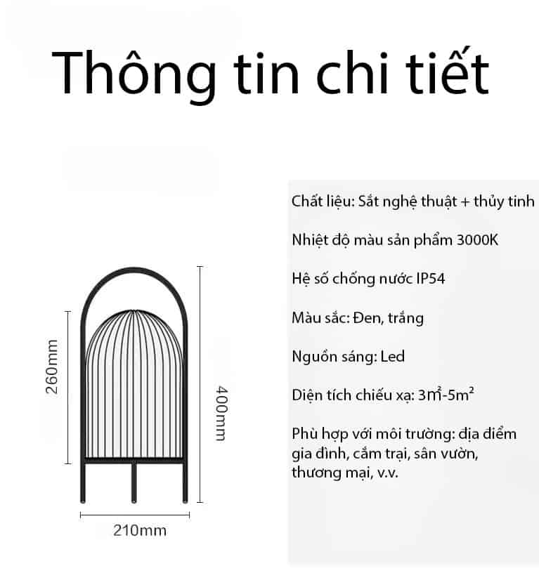 Đèn cầm tay di động trang trí bàn tiệc ngoài trời C052 18