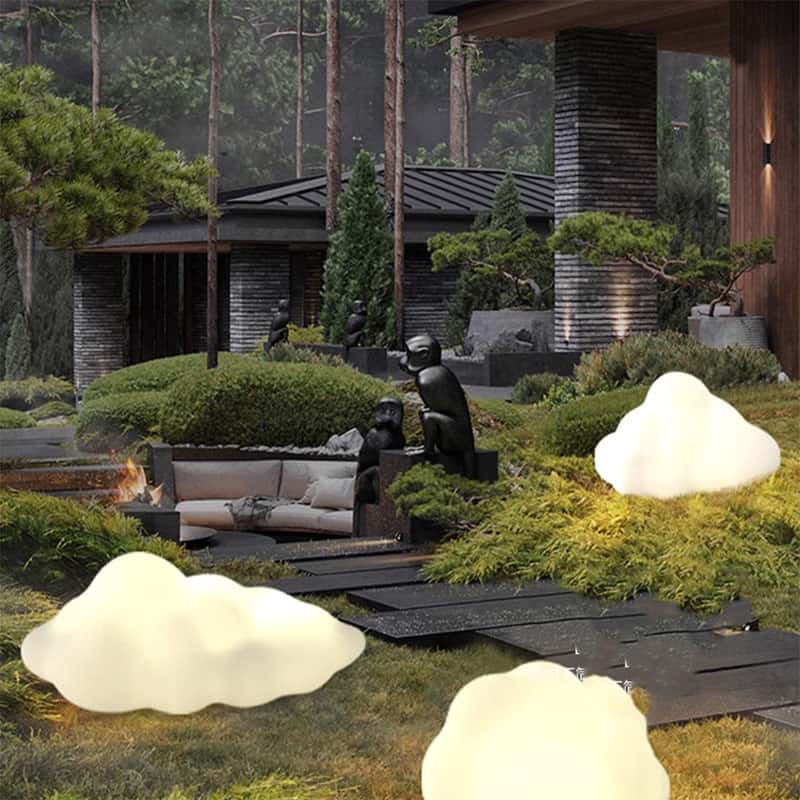 Đèn chiếu sáng trang trí sân vườn hình đám mây W7032 6
