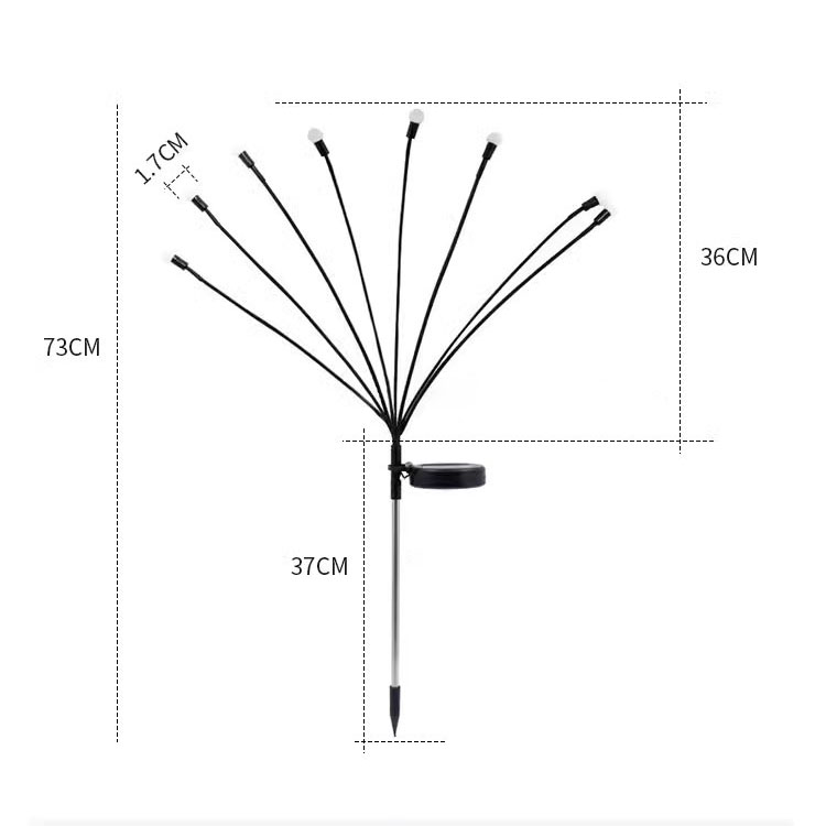 Đèn đom đóm năng lượng mặt trời cắm đất FLA722 15