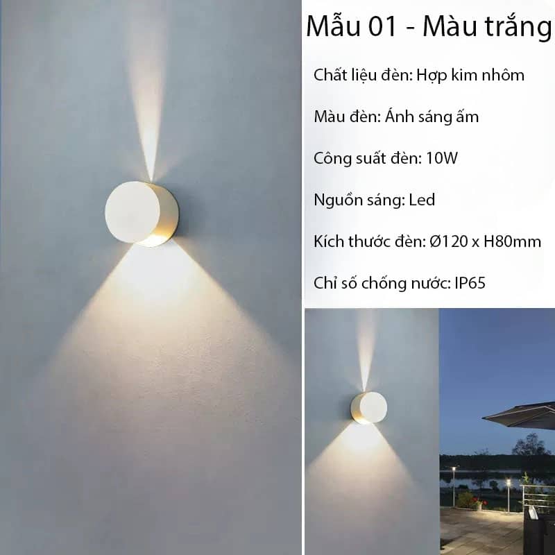 Đèn hắt tường chống nước hình trụ tròn SY10192 24