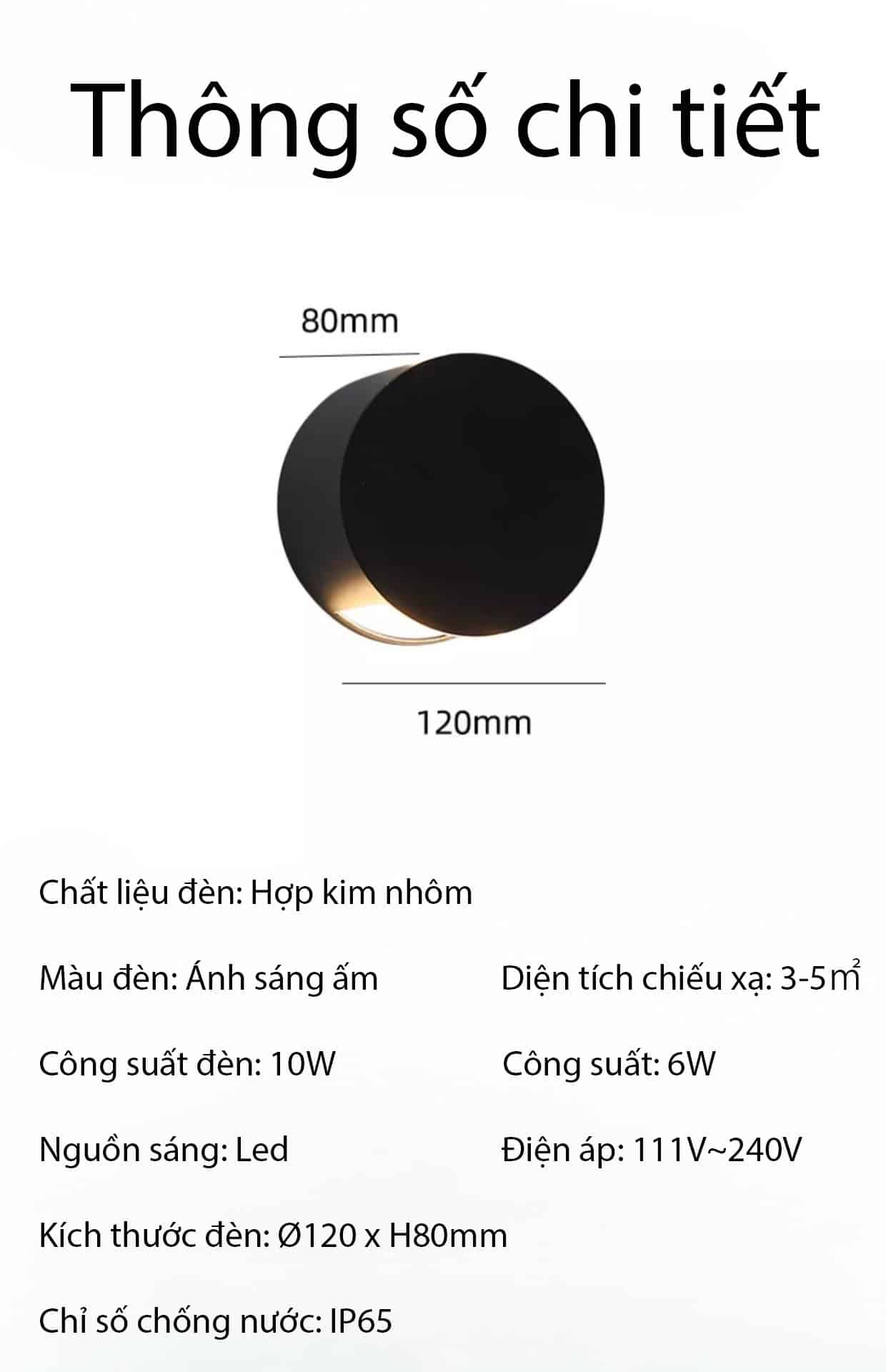 Đèn hắt tường chống nước hình trụ tròn SY10192 28