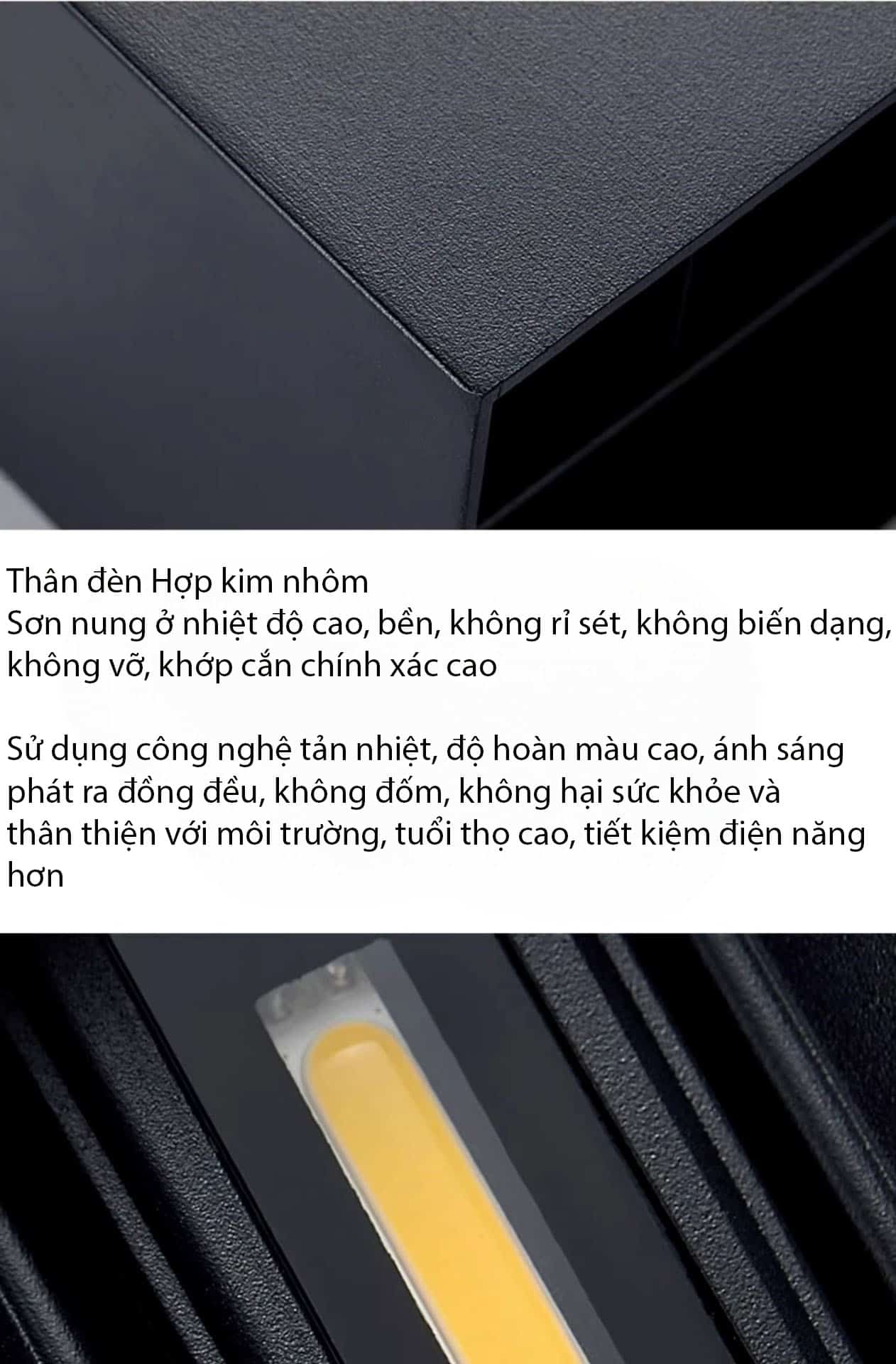 Đèn hắt tường hình hộp chữ nhật độc đáo YY8123 9