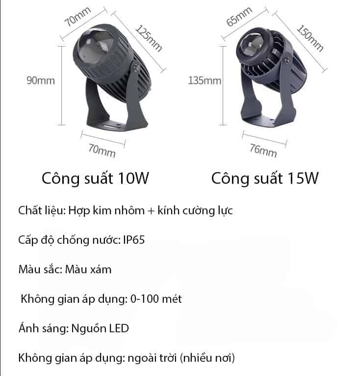 Đèn hắt tường sân khấu biệt thự nhiều màu HDL2253 12