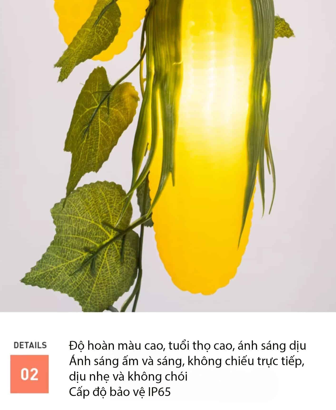 Đèn led trang trí dây thả quả ngô độc đáo D8438 12