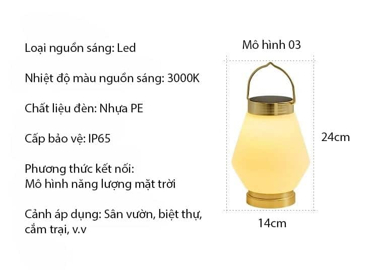 Đèn lồng dã ngoại di động có tay cầm JW2029 18