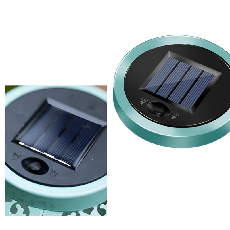 Đèn lồng sắt rèn sân vườn năng lượng mặt trời DS1350 6