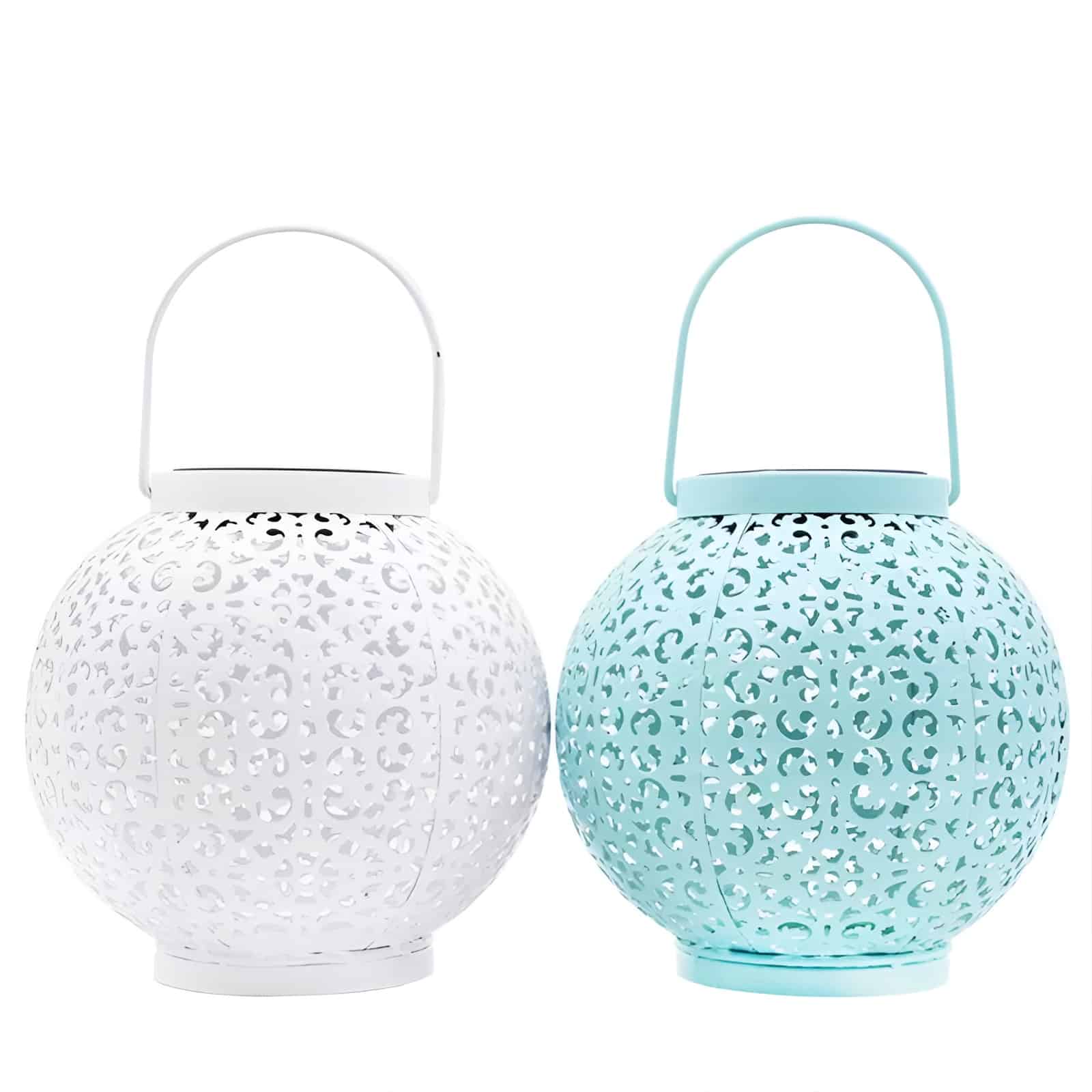 Đèn lồng sắt rèn sân vườn năng lượng mặt trời DS1350 9