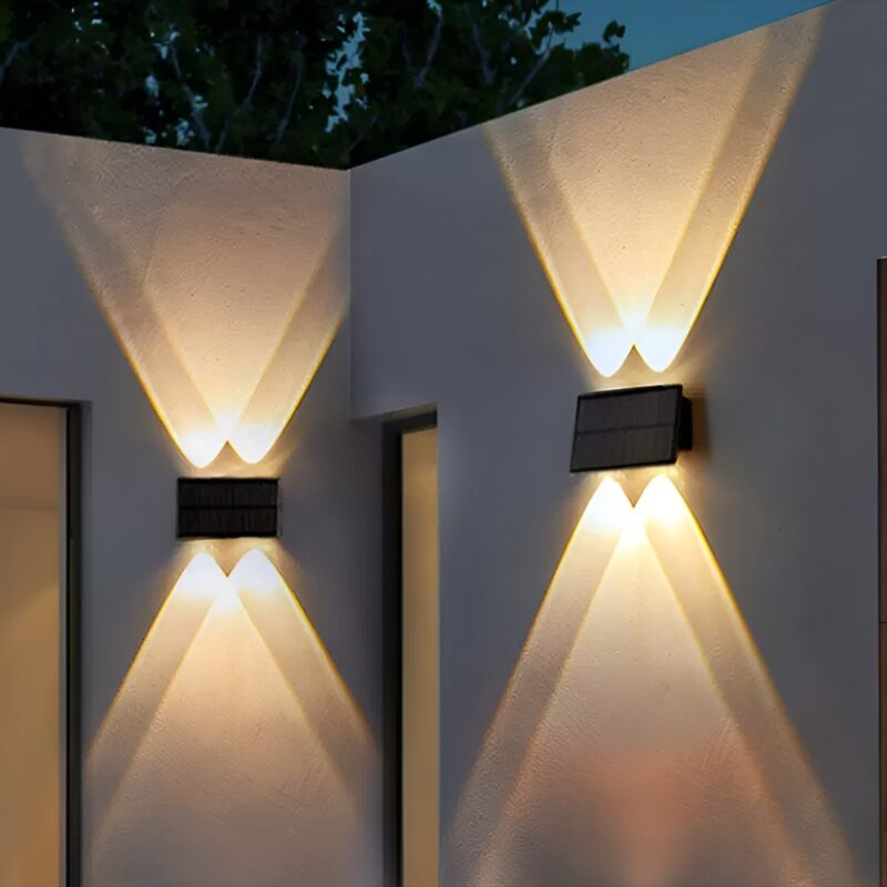 Đèn năng lượng mặt trời ốp tường trang trí ngoại thất B0409 1