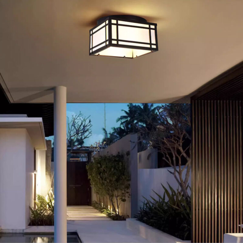 Đèn ốp trần tối giản phong cách Đông Dương XD28 4