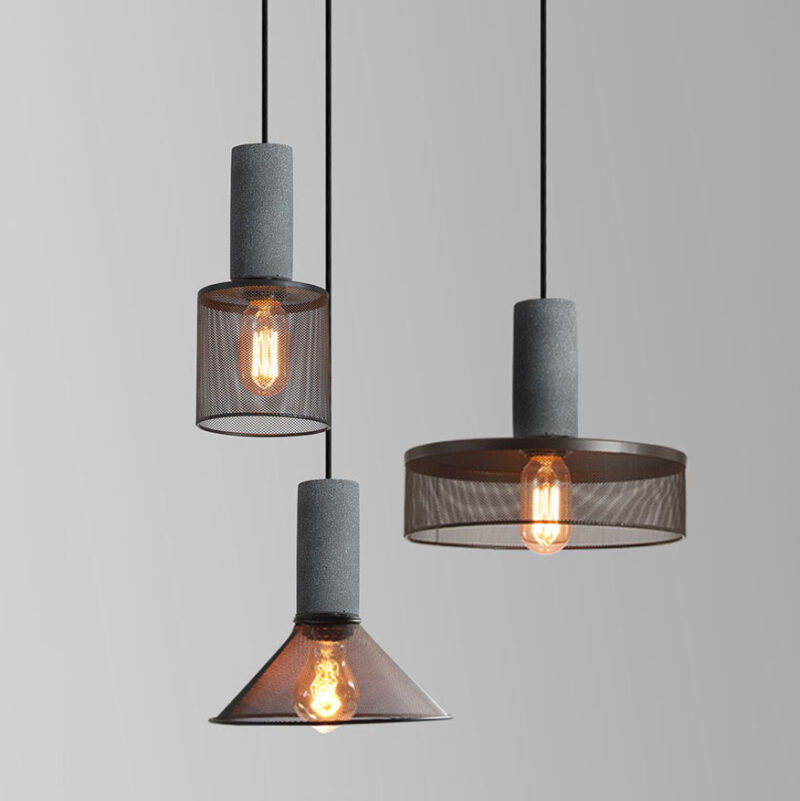Đèn thả trần xi măng phong cách Minimalism A033 2