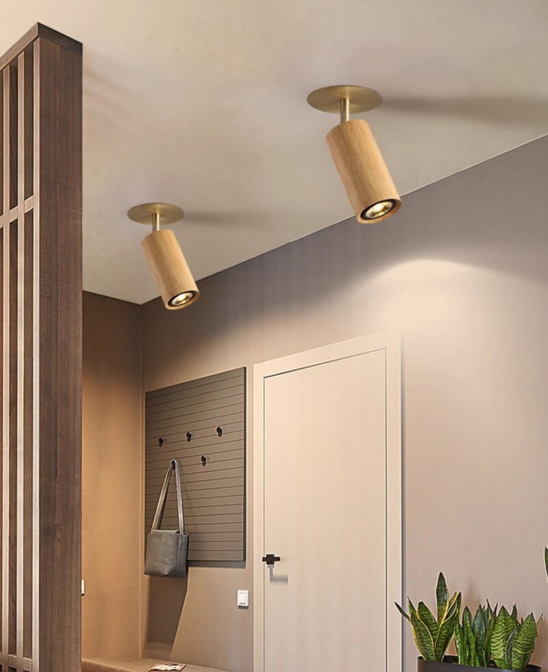 Đèn trần phòng trưng bày bằng gỗ hiện đại SD023 1