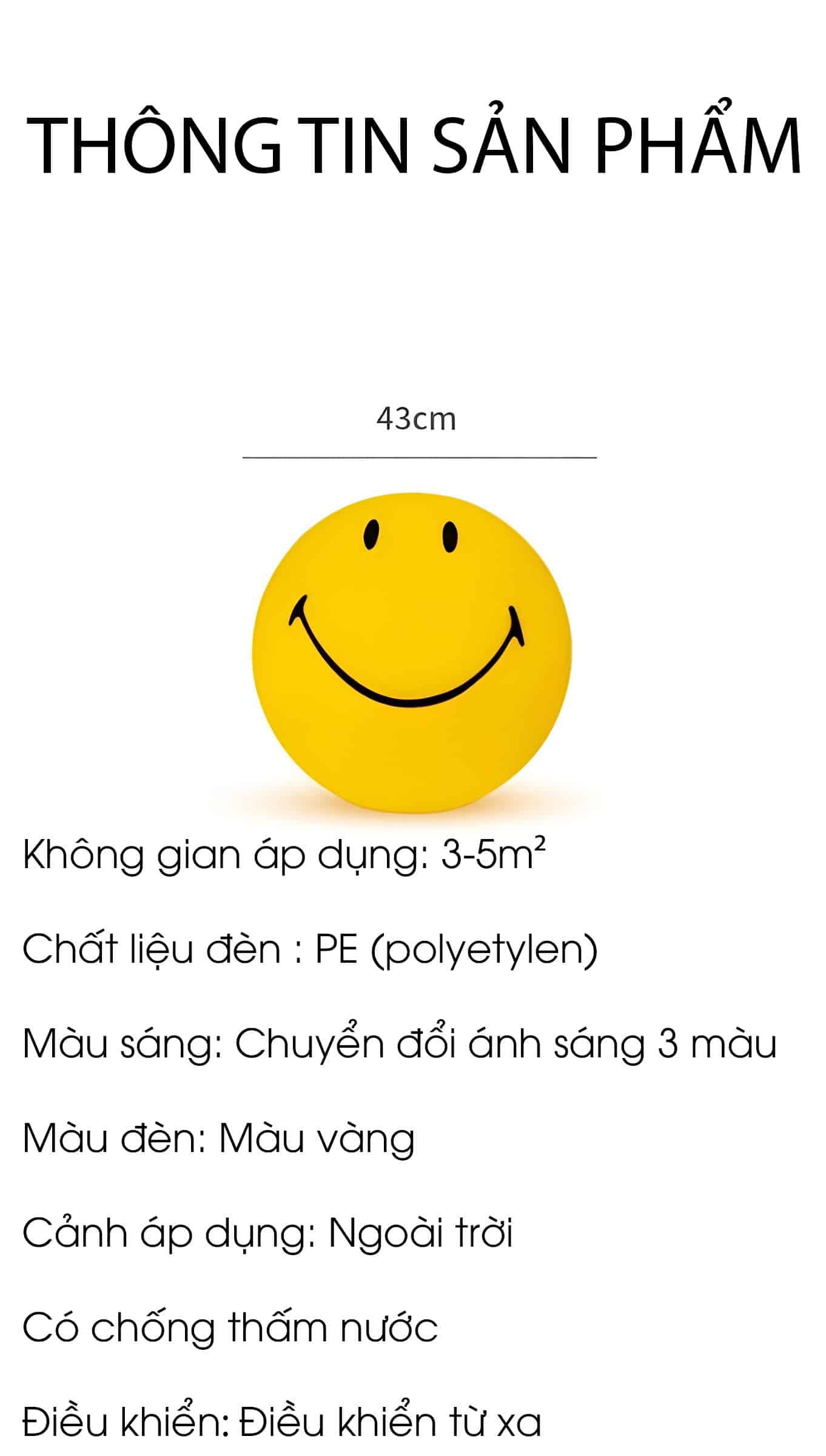 Đèn trang trí mô hình mặt cười vui vẻ NL7127 15
