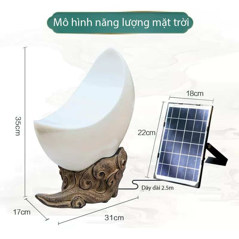 Đèn trang trí ngoài trời trăng bán nguyệt T0541 15