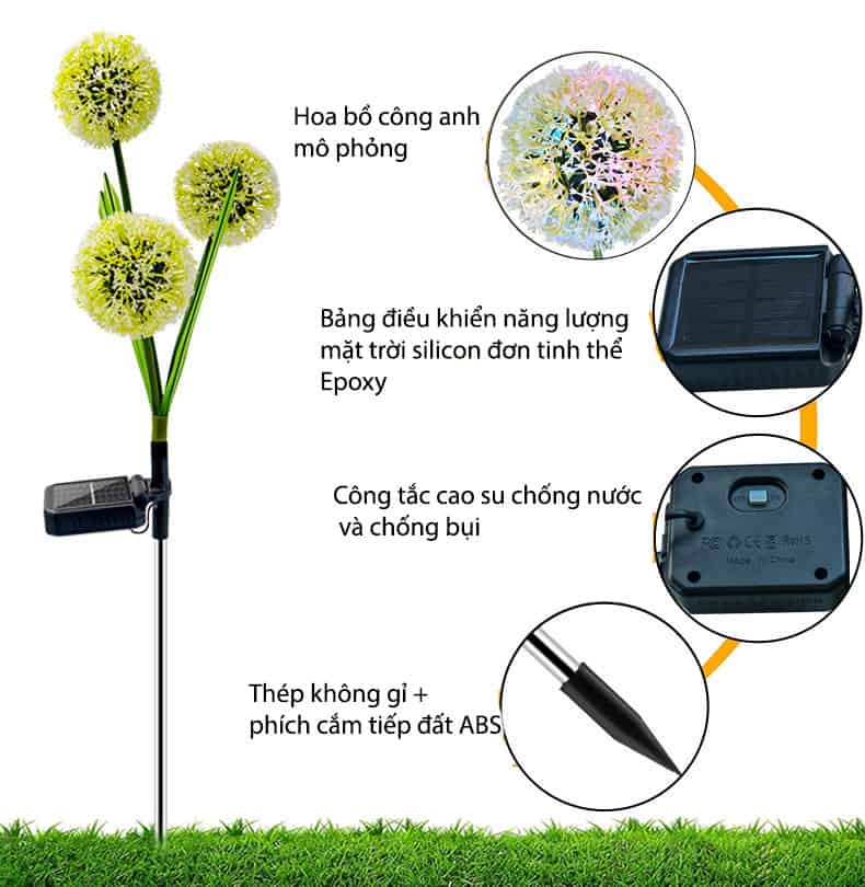 Đèn trang trí sân vườn hoa bồ công anh DFS2754 11