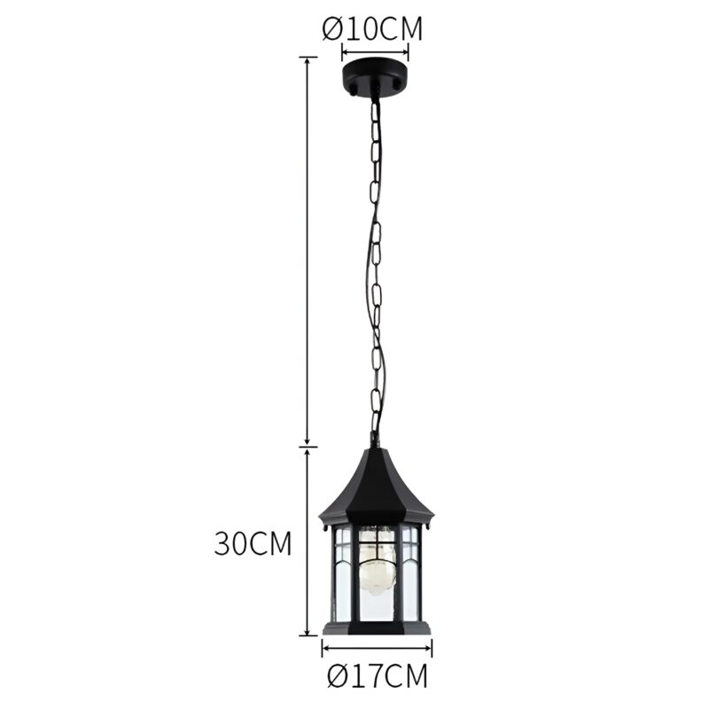 Đèn treo ban công sân vườn kiểu Châu Âu GY2462 7